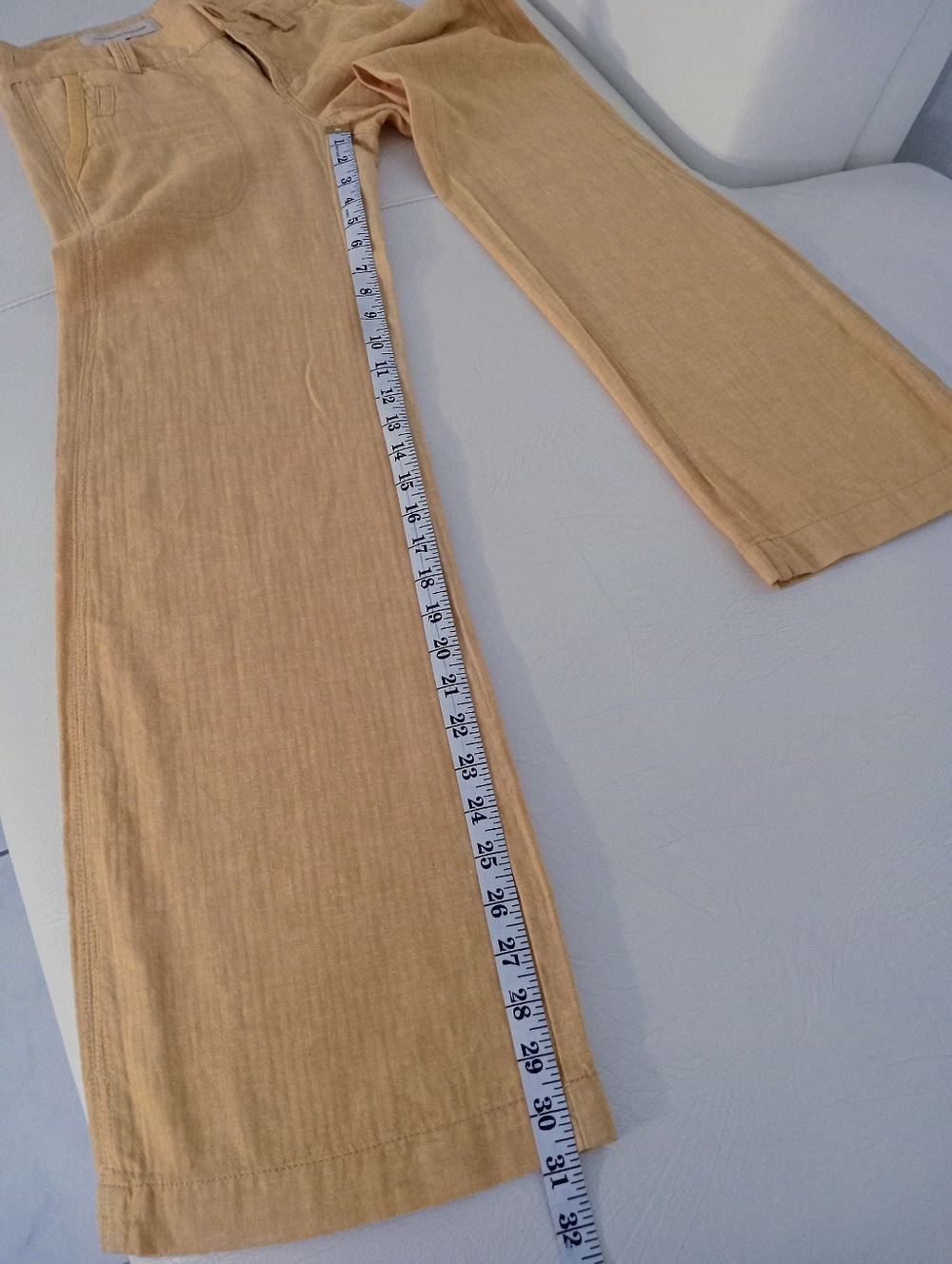Anthropology Pilcro and Letterpress Women's Wide Leg Pants YELLOW - Picture 4 of 8